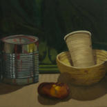Malerei mit dem Titel "Nature morte conser…" von Guillaume Caron-Maus, Original-Kunstwerk, Öl
