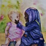 Painting titled "Utopia?" by Solange Esposito (SEsposito), Original Artwork, Watercolor