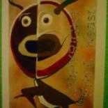 Painting titled "untitled 'pumpkin h…" by Broken Vulture Art, Original Artwork, Oil