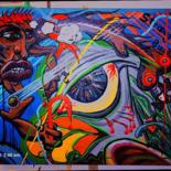 Painting titled "Strange Bait" by Broken Vulture Art, Original Artwork, Oil