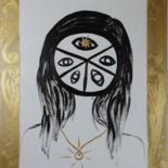 Painting titled "Triangular vision" by Cristina Pascale, Original Artwork, Acrylic
