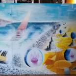 Malerei mit dem Titel "Save Earth" von Thierry Roussel, Original-Kunstwerk, Öl