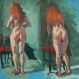 Peinture intitulée "Exercice filmé (mod…" par Christian Arnould, Œuvre d'art originale, Huile