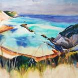 Malarstwo zatytułowany „Dorset Coast” autorstwa Ibolya Taligas, Oryginalna praca, Akwarela