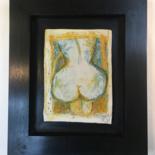 Dessin intitulée "Nu jaune" par François Crinel, Œuvre d'art originale, Pigments