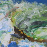 Malerei mit dem Titel "LA VAGUE D'OR" von Jean-Marc Gayraud, Original-Kunstwerk, Acryl Auf Keilrahmen aus Holz montiert