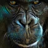 Artes digitais intitulada "Markos, Monkey" por L.Roche, Obras de arte originais, Acrílico