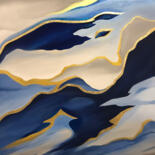 Pittura intitolato "ON CLOUD NINE - BLU…" da Dmitry King, Opera d'arte originale, Acrilico Montato su Telaio per barella in…