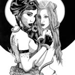 Dessin intitulée "Ardency - Жар" par Onza, Œuvre d'art originale, Encre