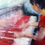 Peinture intitulée "Récital" par Yveline Javer, Œuvre d'art originale, Huile