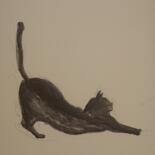 Drawing titled "Chat !" by Marlène Bonnaffé, Original Artwork, Ink