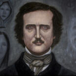 Картина под названием "Edgar Allan Poe" - Gian Roberto Tognetti, Подлинное произведение искусства, Масло