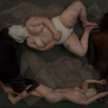 Photographie intitulée "7d9a-we3p / Figures…" par Leni Smoragdova, Œuvre d'art originale, Photographie numérique