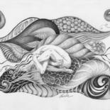 Dessin intitulée "Soline" par Alixire, Œuvre d'art originale, Crayon
