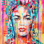 Malerei mit dem Titel "My Frida" von Marta Zawadzka, Original-Kunstwerk, Acryl Auf Keilrahmen aus Holz montiert