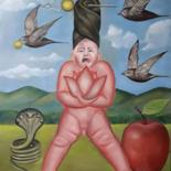Painting titled "Mind and universe s…" by Balucharan Us, Original Artwork, Oil