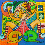 Painting titled "TROPHÉES" by Henri Wojcik, Original Artwork, Acrylic Mounted on Wood Stretcher frame