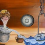 Pintura intitulada "Eau vive" por Daniel Nobécourt, Obras de arte originais, Óleo