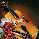 Peinture intitulée "Violon 3" par Marcel Boos, Œuvre d'art originale