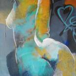 Malerei mit dem Titel "The new thing" von Olga David, Original-Kunstwerk, Acryl Auf Keilrahmen aus Holz montiert
