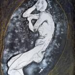 Drawing titled "interminable attent…" by Evelyne Cassan, Original Artwork, Pastel