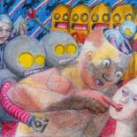 图画 标题为“Insanity in the Wuh…” 由Edwin Loftus, 原创艺术品, 粉彩