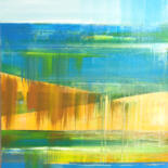 Peinture intitulée "Summer fields and r…" par Svetlana Iskoskikh, Œuvre d'art originale, Acrylique Monté sur Châssis en bois