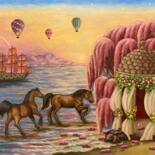 Pintura intitulada "Treasure" por Anastasia Kurganova, Obras de arte originais, Óleo