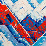 Painting titled "POWER_abstract land…" by Ekaterina Bechasnova, Original Artwork, Oil Mounted on Wood Stretcher frame