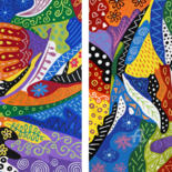Painting titled "Murals" by Mimi Eres, Original Artwork, Acrylic