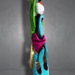 Sculptuur getiteld "ALEXANDER" door Andrea Halm, Origineel Kunstwerk, Hout
