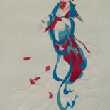 希少】中国 敦煌 飛天 版画