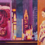 Peinture intitulée "Ecrans" par David Benayoun, Œuvre d'art originale, Huile Monté sur Châssis en bois