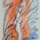 Drawing titled "Firefighter." by Sergey Sovkov, Original Artwork, Conté