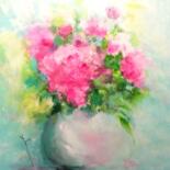 Peinture intitulée "Printemps" par Yveline Javer, Œuvre d'art originale, Acrylique