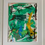 Painting titled "Garden Mood" by Gilles Glaçon, Original Artwork, Acrylic Mounted on Other rigid panel