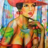 Peinture intitulée "Dès que le printemp…" par Jeannette Guichard-Bunel, Œuvre d'art originale, Huile Monté sur Châssis en bo…