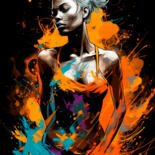 Digital Arts titled "#12 - Splashing Col…" by Eric Lespinasse, Original Artwork, Digital Painting