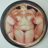 Peinture intitulée "Round 1 , Peephole…" par Nathalia Chipilova, Œuvre d'art originale, Acrylique