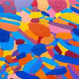 Painting titled "Microorganismus" by Gleb Skubachevsky, Original Artwork, Acrylic Mounted on Wood Stretcher frame