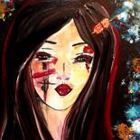 Painting titled "SoHuan" by Emma Courrège, Original Artwork, Acrylic