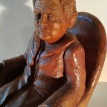 Sculpture titled "la grandmère" by André Saunier, Original Artwork, Wood
