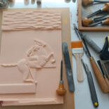 Steps of the making of the work