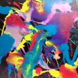 Pittura intitolato "DRAGON" da Patricia Mollard Silvestre, Opera d'arte originale, Acrilico Montato su Telaio per barella in…