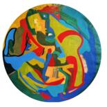 Ζωγραφική με τίτλο "La clé" από Mishra, Αυθεντικά έργα τέχνης, Χρωστικές ουσίες Τοποθετήθηκε στο Ξύλινο φορείο σκελετό