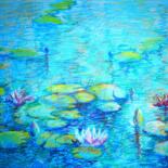 제목이 "Woter Lilies"인 미술작품 Rakhmet Redzhepov로, 원작, 파스텔