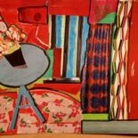 "Vase et Fenêtre" başlıklı Kolaj Marta Castellanos tarafından, Orijinal sanat, Kolaj