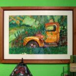 Obra presentada enmarcada