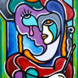 Schilderij getiteld "COSQUILLAS CON UN P…" door Néstor Neyret, Origineel Kunstwerk, Olie