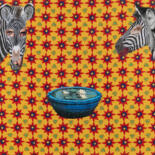 Collages titulada "Zebrilars. Series "…" por Lena Ash, Obra de arte original, Collages Montado en Cartulina
